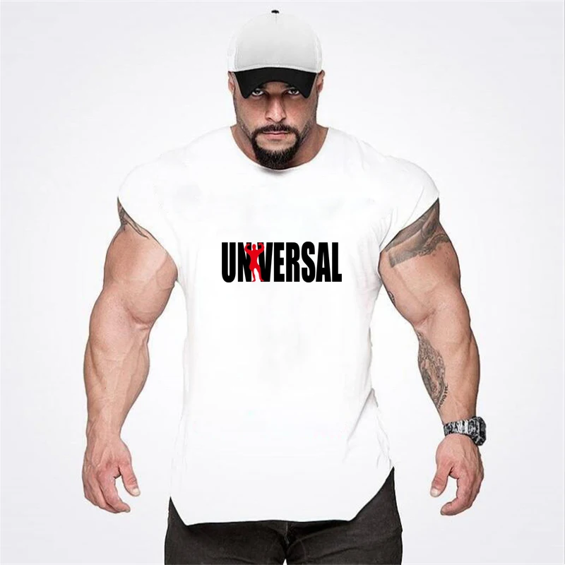 Unversal Brand Clothing Men Gym Tank Tops Summer Cotton Slim Fit shirts Men Bodybuilding Sleeveless Undershirt Fitness tops tees