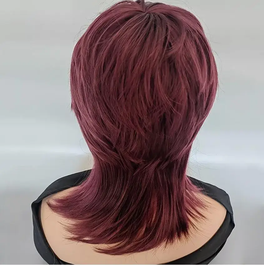 Perruque Synthétique Courte Ondulée avec Frange pour Femme, Faux Cheveux Naturels, Remplacement