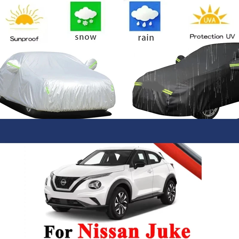 

For Nissan Juke Covers 2010-2026 Full Car Covers Outdoor Sun Anti UV Rain Snow Dust Protection Oxford Cloth Accessories