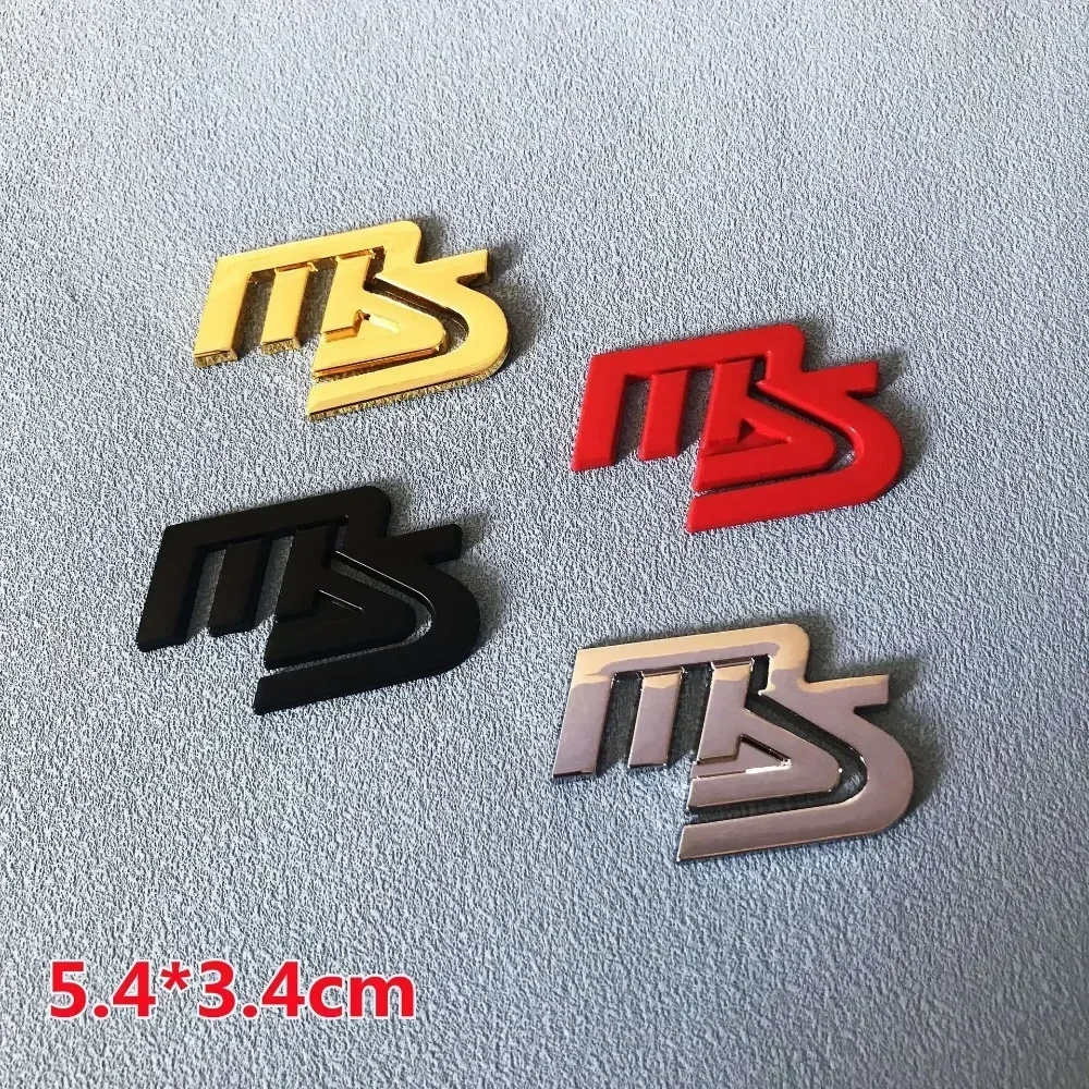 Metal MS Logo Car Body Trunk Emblem Sticker for Mazda CX5 CX30 CX9 Atenza Axela RX7 Speed Protege Window Side Badge Decal