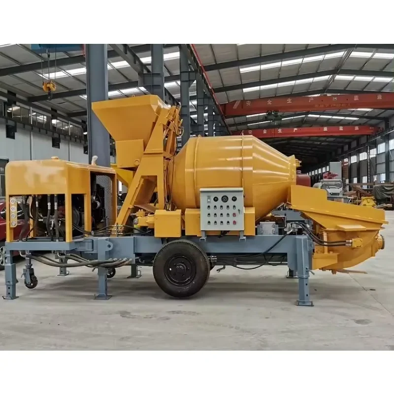 Fully Hydraulic Power Diesel Cement Mini Concrete Pump with Mixer Price for Construction Works for Sale for Building