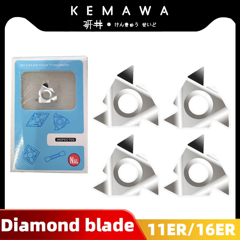 

KEMAWA PCD Резьбовая вставка Алмазный 11ER 11IR AG55 AG60 16IR 16ER алюминиевый сплав CNC винт карбидная резьба