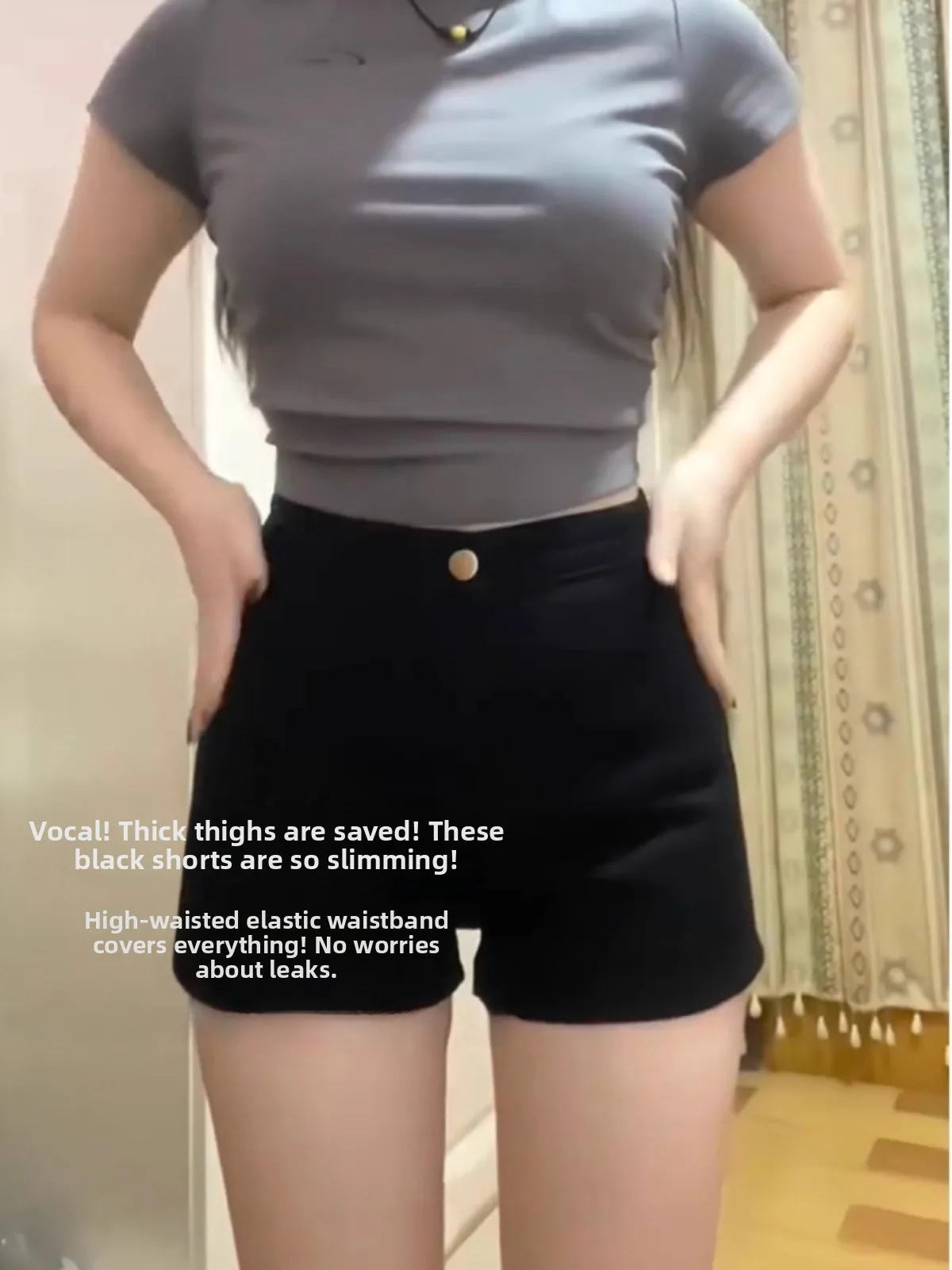 High Waist Casual Shorts Women's plus Size Black Autumn Winter New Style Sexy Girl Base Layer Pants Slimming Trendy Hot Pants