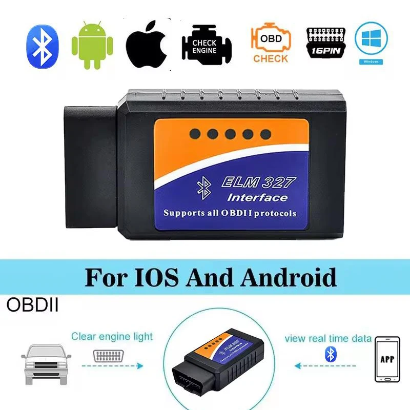 ELM327 V2.1 OBD2 Scanner Bluetooth Car Diagnostic Tool For Android /IOS Code Reader Automotive Fault Detector