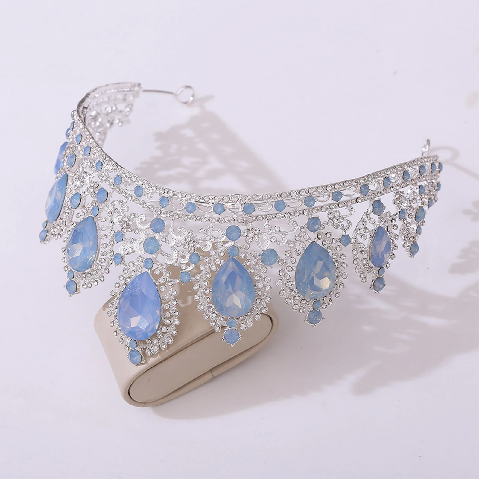 Shine Rhinestone Princess Bride Crown Wear-resistant Lightweight Wedding Tiara for Bride Bridesmaid Princess Costume