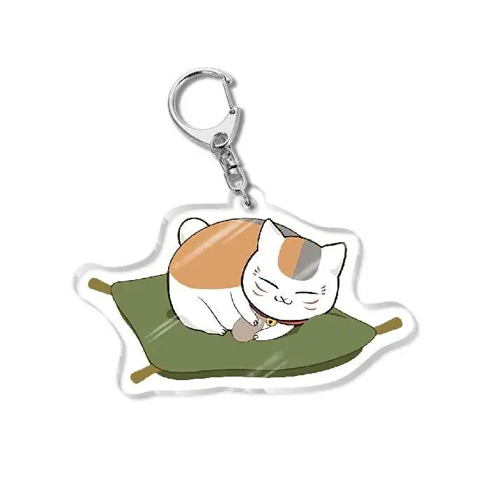Natsumes Book Of Friends Mr Nyanko Acrylic Fun Keychain Cat Girls Gift Key Chain Bag Charms Souvenir Creative Pendant Jewelry