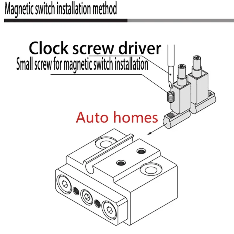 Pneumatic Small Three-axis Cylinder Three-rod Micro Cylinder with Guide Rod MGJ6-5 MGJ6-10 MGJ6-15 20 MGJ10-5 MGJ10-10 15 20 25
