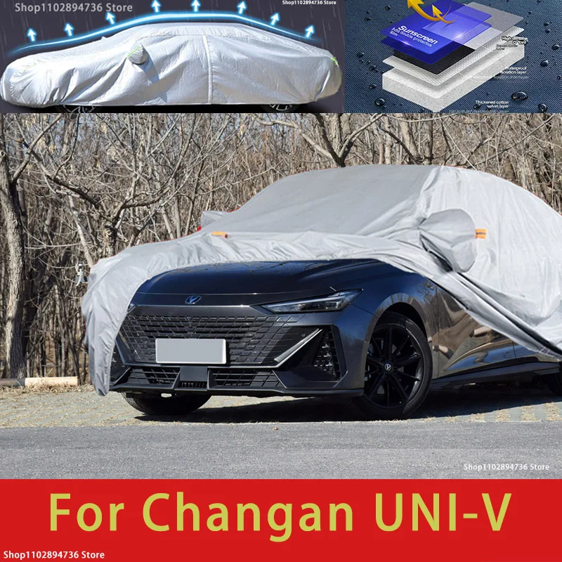 

For Changan UNI-V one layer Outdoor Protection Full Car Covers Snow Cover Sunshade Waterproof Dustproof Exterior Car accessories