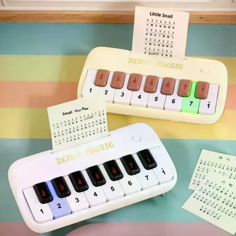 Engage Kids com mini piano digital de 15 teclas, instrumento musical portátil, conjunto de presente de brinquedo educacional.