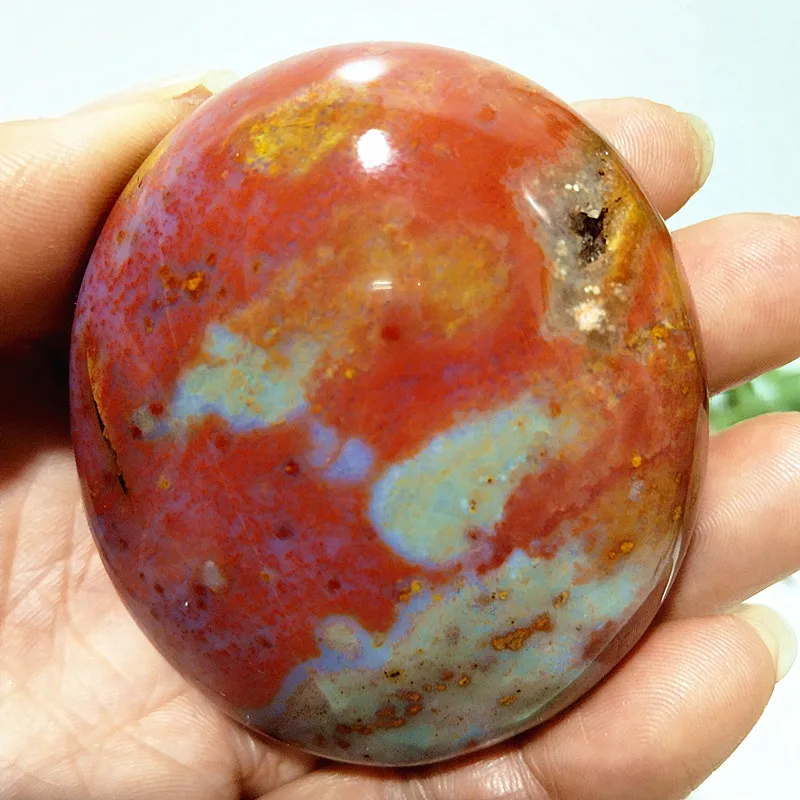 Natural Stone Ocean Jasper Crystal Palm Aquarium Feng Shui Flower Pot Room DecorSpiritual Meditation Reiki Healing