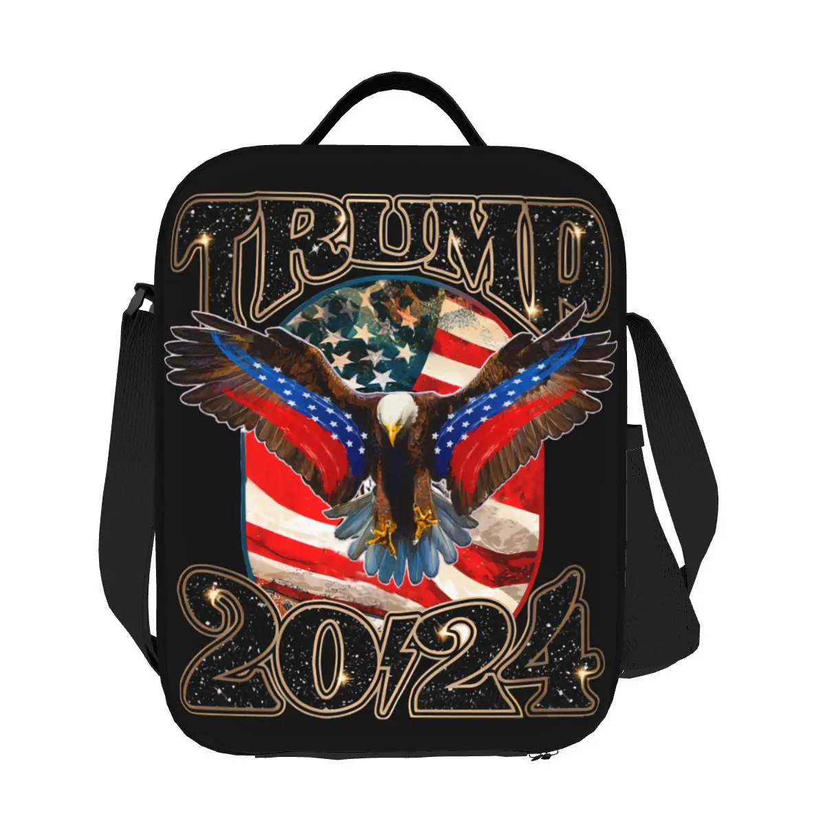 Custom Trump 2024 Eagle Lunch Bag Women Cooler Warm Insulated Lunch Box for Kids School