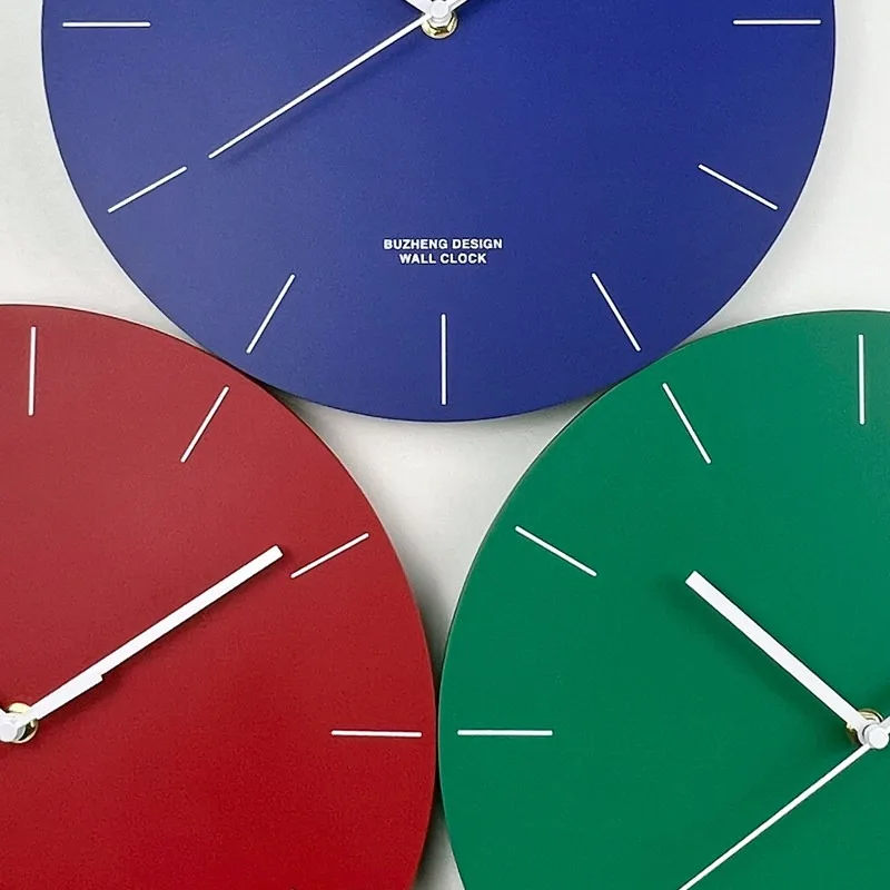 Modern Minimalist Creative Simple Home Decoration White Scandinavian Wall Clock Silent Non-Ticking Living Room Decor