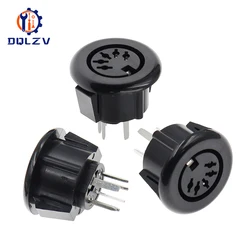 5/8Pins DIN Female Jack Soldering Type Round Socket 5/8 Pole DIN Terminal Chassis S Video Connector