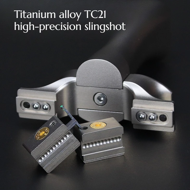 

TC21 Titanium Alloy High-precision Slingshot Mobile Bow Door Model Powerful Outdoor Hunting EDC Tool