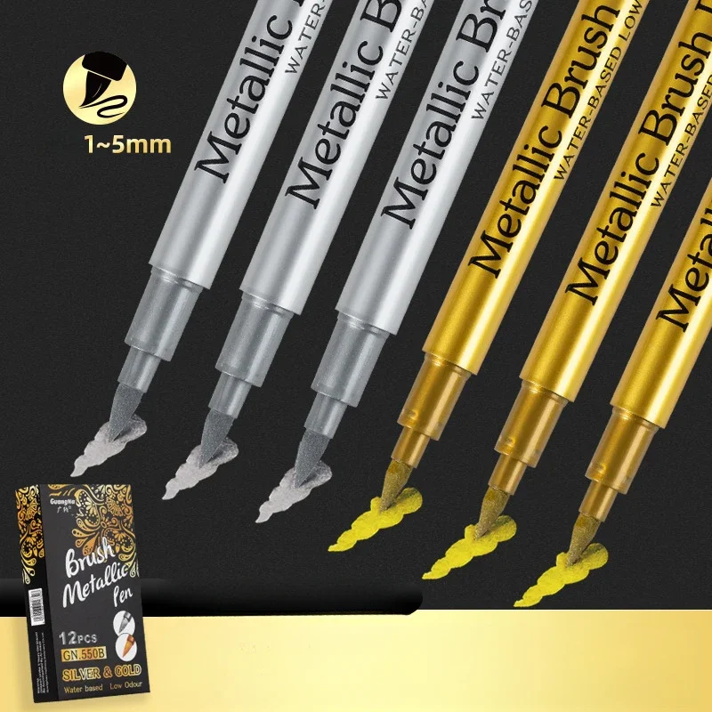 

Soft Headed Metal Marker Pen Greeting Card DIY Photo Album Title Invitation Card Signature Paint Pen GN550B