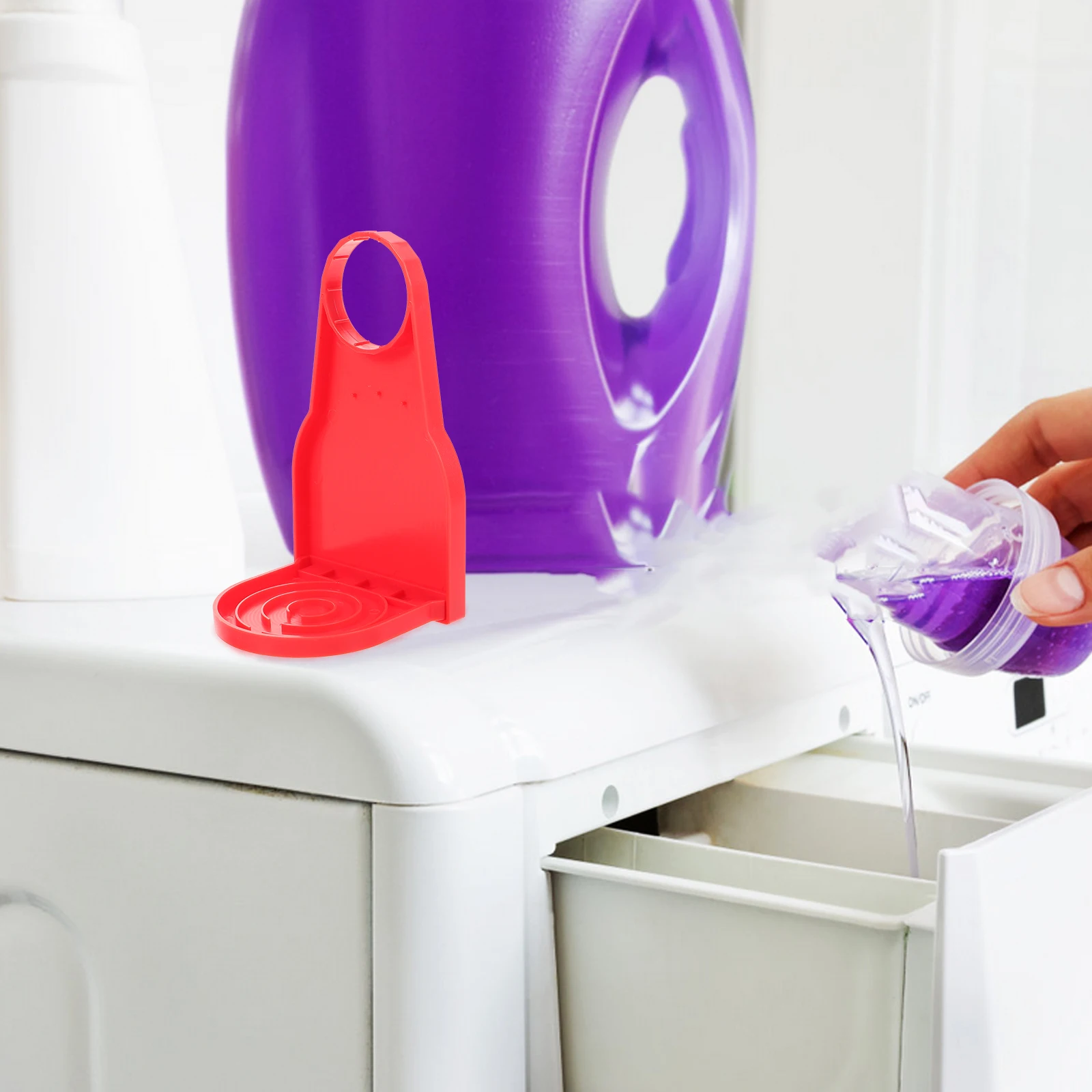 

2Pcs Black Foldable Laundry Detergent Cup Holder Anti Drip Collector Tray Powder Liquid Soap Dispenser Catcher Fits Most Bottles