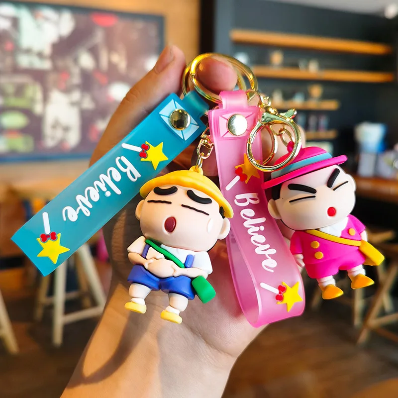 

Cute Cartoon Crayon Shinchan Keychain Perfect for Students' Bags Car Key Rings and As A Gift for Cultural Tourism Fashion Toys
