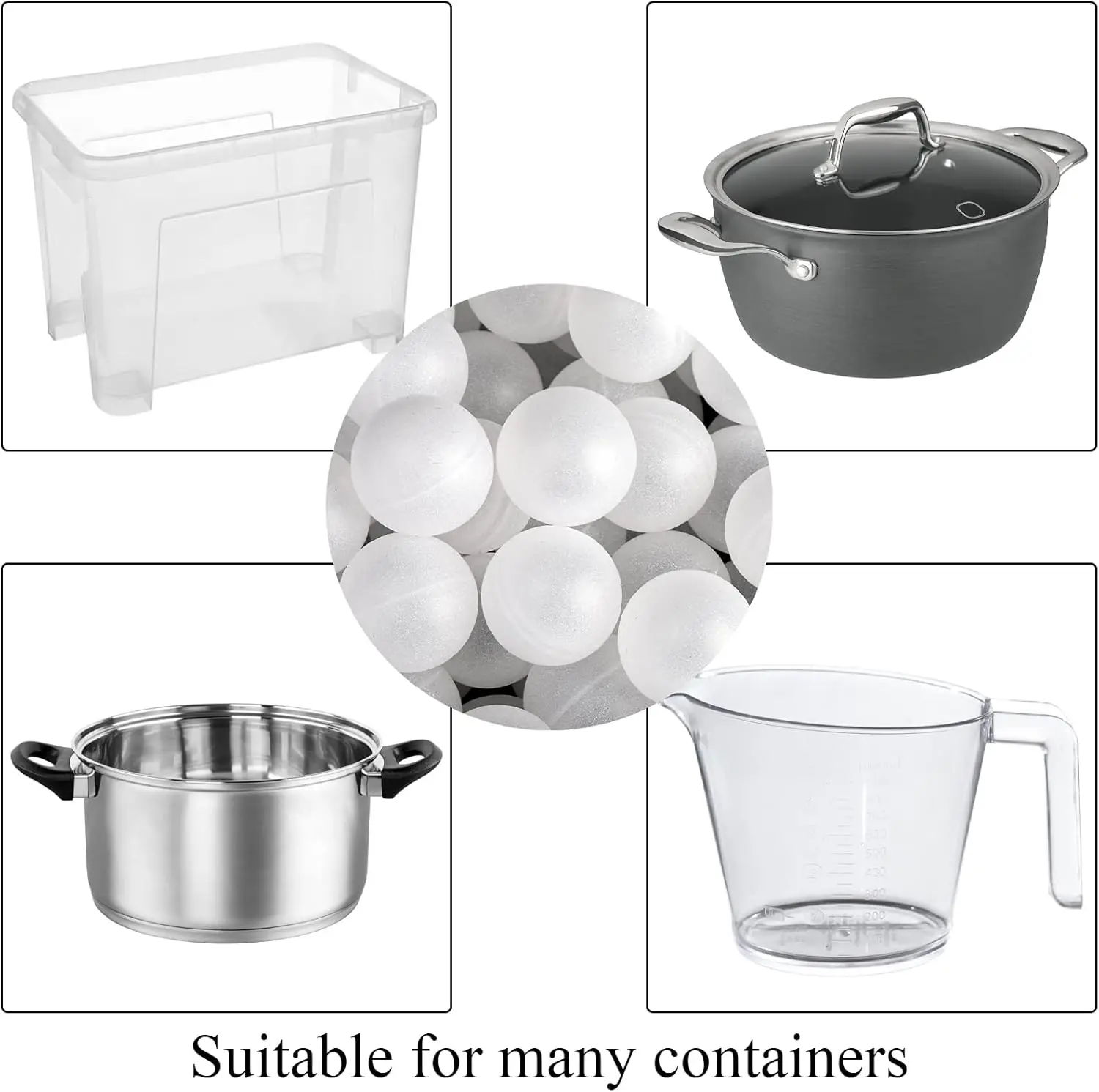 300 PCS Sous Vide ลูกบอลทําอาหารสําหรับหม้อหุงข้าวน้ําทําอาหาร Sous Vide คอนเทนเนอร์ BPA ฟรี 20 มม.ตาข่ายถุงอบแห้ง