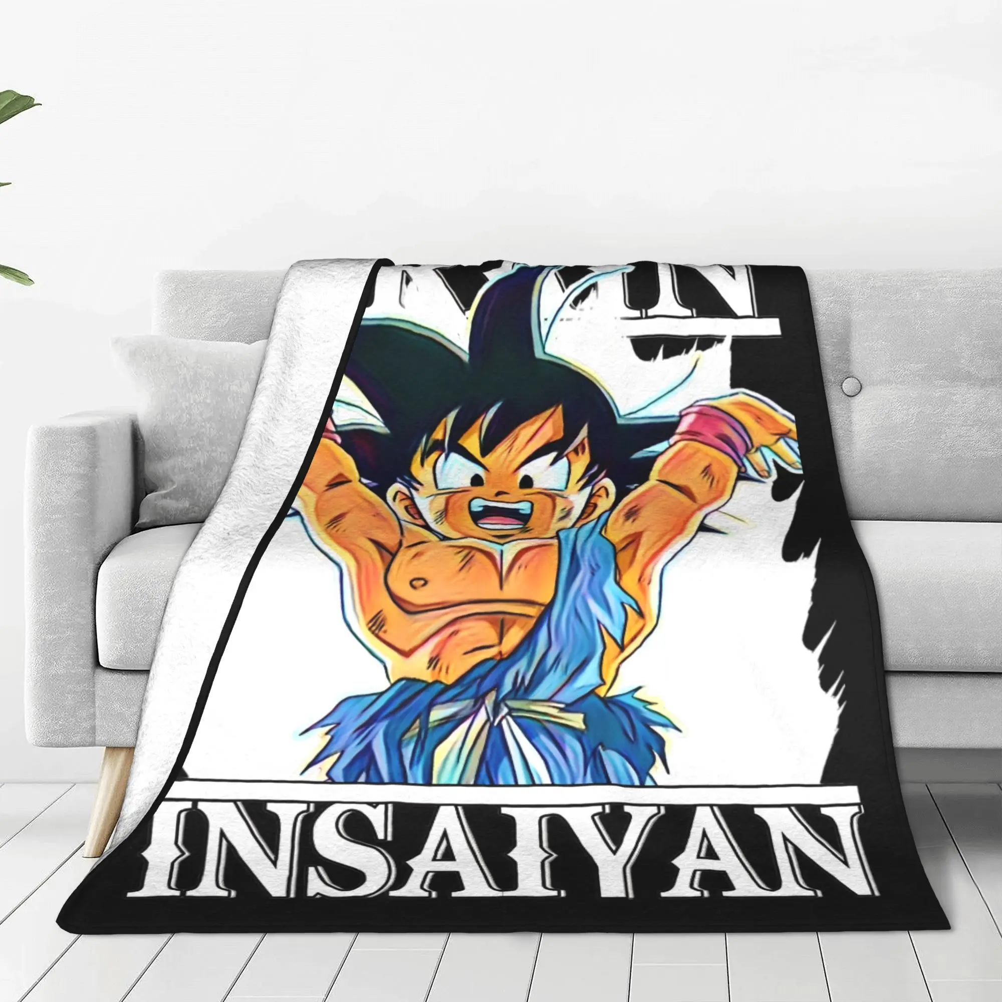 Train Insaiyan Kid Gt Goku Spirit Bomb Dragon Ball Z Plush Blanket  Vintage Throw Blanket for Home 200x150cm Bedspread