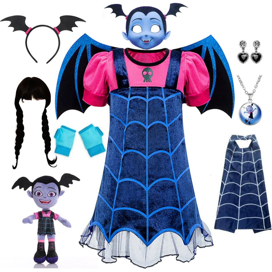 Halloween Vampire Costume Girls Party Dresses Kids Dress Up Costumes Role Play Cosplay Outfits