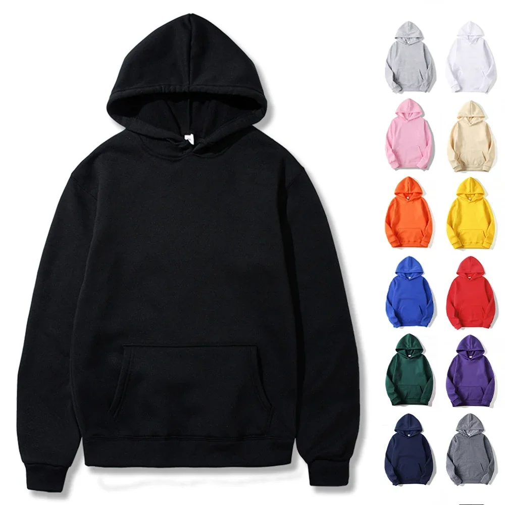 Sudadera con capucha para hombre de otoño e invierno, sudadera sencilla y a la moda para hombres y mujeres, sudadera de streetwear para hombre.
