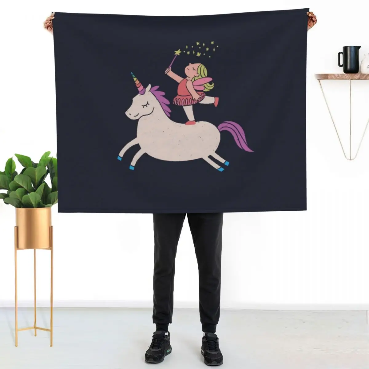 Unicorn fairy ballerina Throw Blanket Single Soft Plush Plaid Soft Plaid Hairy Soft Beds decorative Blankets