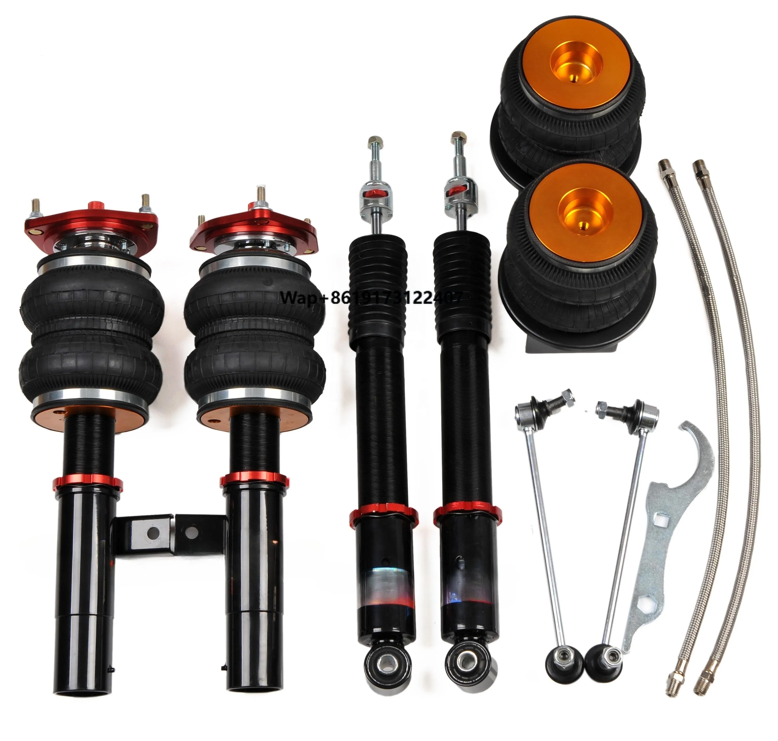 

30 Steps Mono Tube Adjustable Coilover Air Suspension System Kit for Car Model