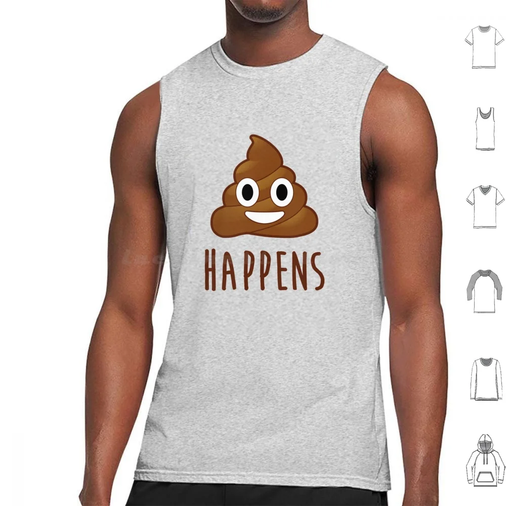 Shit Happens Tank Tops Print Cotton Shit Happens Funny Wassap Meme Internet Mobile Joke Geek Nerdy Freak Popular