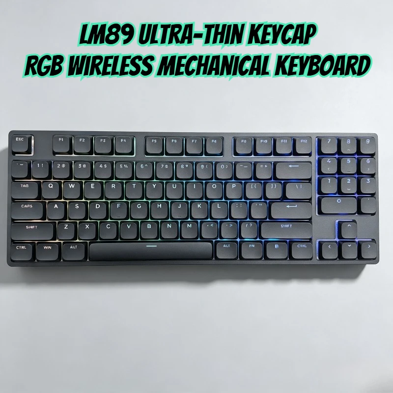 LM 89 Ultra-thin Keycap Mechanical Keyboard RGB Backlit 3 Mode Bluetooth 5.0 Wireless Type-C Wired Hot Swappable Gaming Keyboard