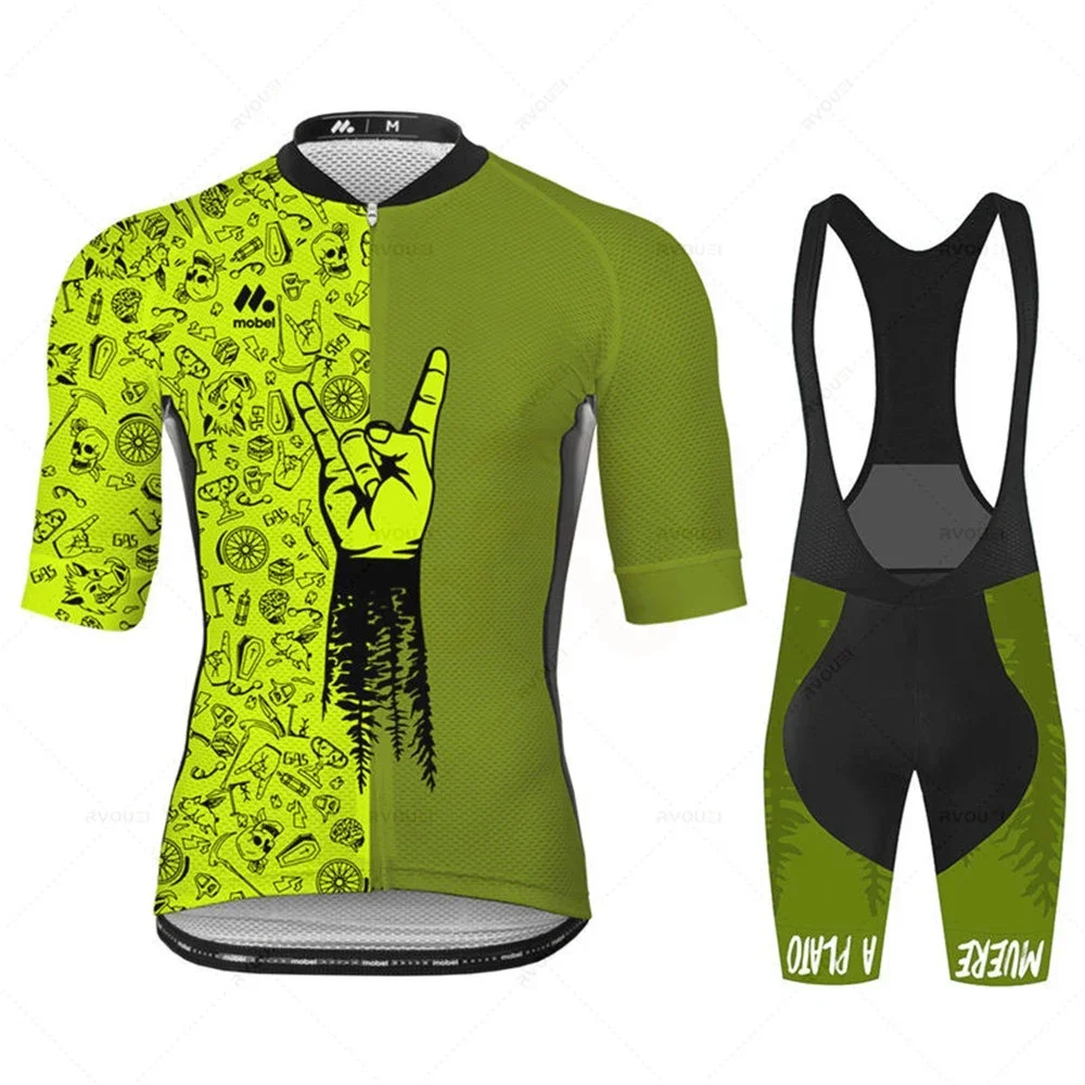 Men's Cycling Clothing Short Sleeve Breathable Jersey Ropa Ciclismo Summer Cycling Set Bike Uniform Bicycle Kit Maillot Hombre