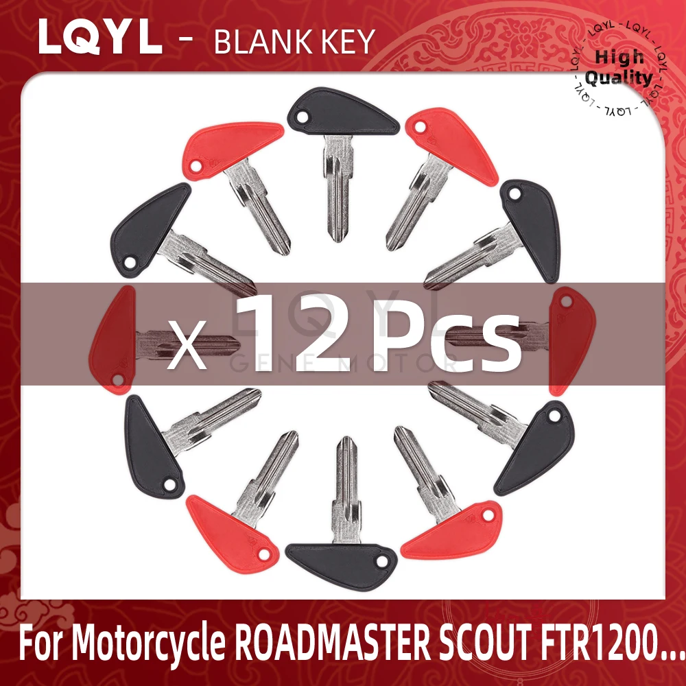 12Pcs NEW Blank Key Motorcycle Replace Uncut Keys For INDIAN ROADMASTER SCOUT ROADMASTE BOBBER FTR1200 LIMITED FTR RALLY 2018