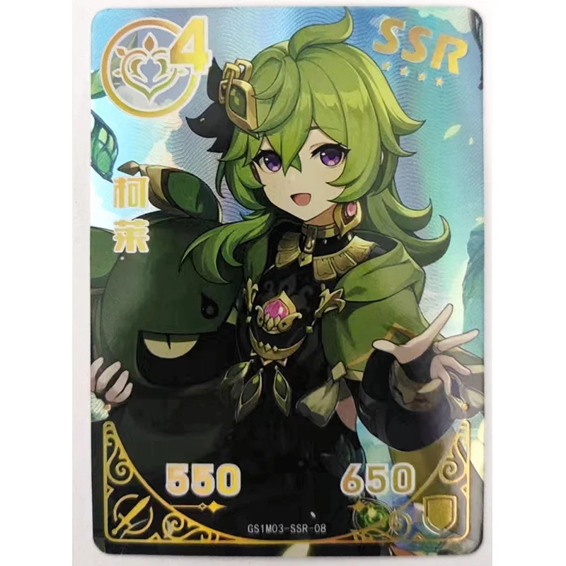 Anime Genshin Impact Wandering Wind SSR card Kujo Sara Bennett Diona Katzlein Collei Toy collection boy Birthday Christmas gifts