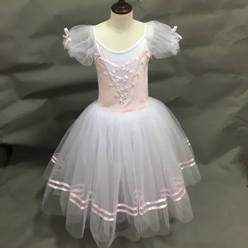 

Short Puff Sleeve Giselle Ballet Costumes Child Kids Adult Long Ballerina Dress Women Ballet Tutu Girls Performance Dancing Wear