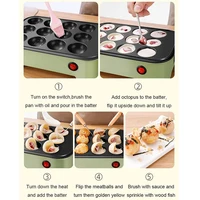 DMWD Octopus Ball Maker Takoyaki Baking Pan Electric Crepe Pancake Frying Pan Machine Eggs Omelette Grill Chibi Maruko Cake Oven 5