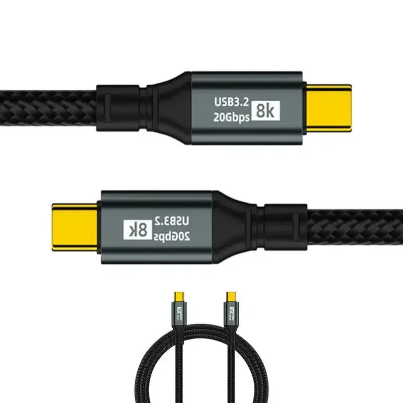 Typ-C-Ladekabel, schnelles Laden, 100W-Kabel für Handys, starkes Laden, USB-C-auf-USB-C-Kabel, 20 Gbps schnelle Datenübertragung für
