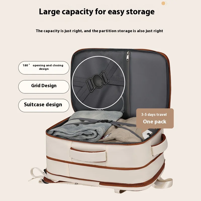 حقيبة ظهر للسفر سعة 40 لترًا، حقيبة ظهر للسفر والتنقل للكمبيوتر المحمول للأعمال، مناسبة لأجهزة الكمبيوتر المحمولة مقاس 15.6/17.3 بوصة #6