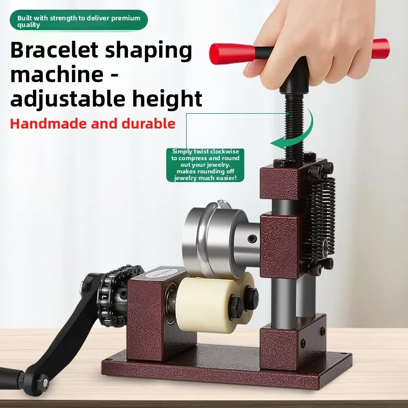 Professional Manual Ring Bender Jewelry Forming Tool Hand Roller Machine Adjustable for Gold Silver Metal Ring Sizing Repair