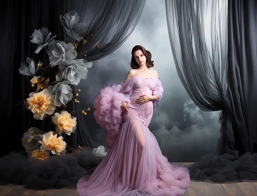 Mehofond ผ้าม่านสีดำติดพื้นหลังสำหรับถ่ายรูป, ผ้าม่านสีดำสำหรับผู้ใหญ่สำหรับงานแต่งงานวันเกิดคลอดศิลปะฉากหลังถ่ายภาพสตูดิโอถ่ายภาพบุคคล