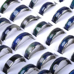 Wholesale 10pcs/Lot Fashion Changing Color Rings Mood Emotion Feeling Temperature Rings For Women Men Couples Rings Party Gift