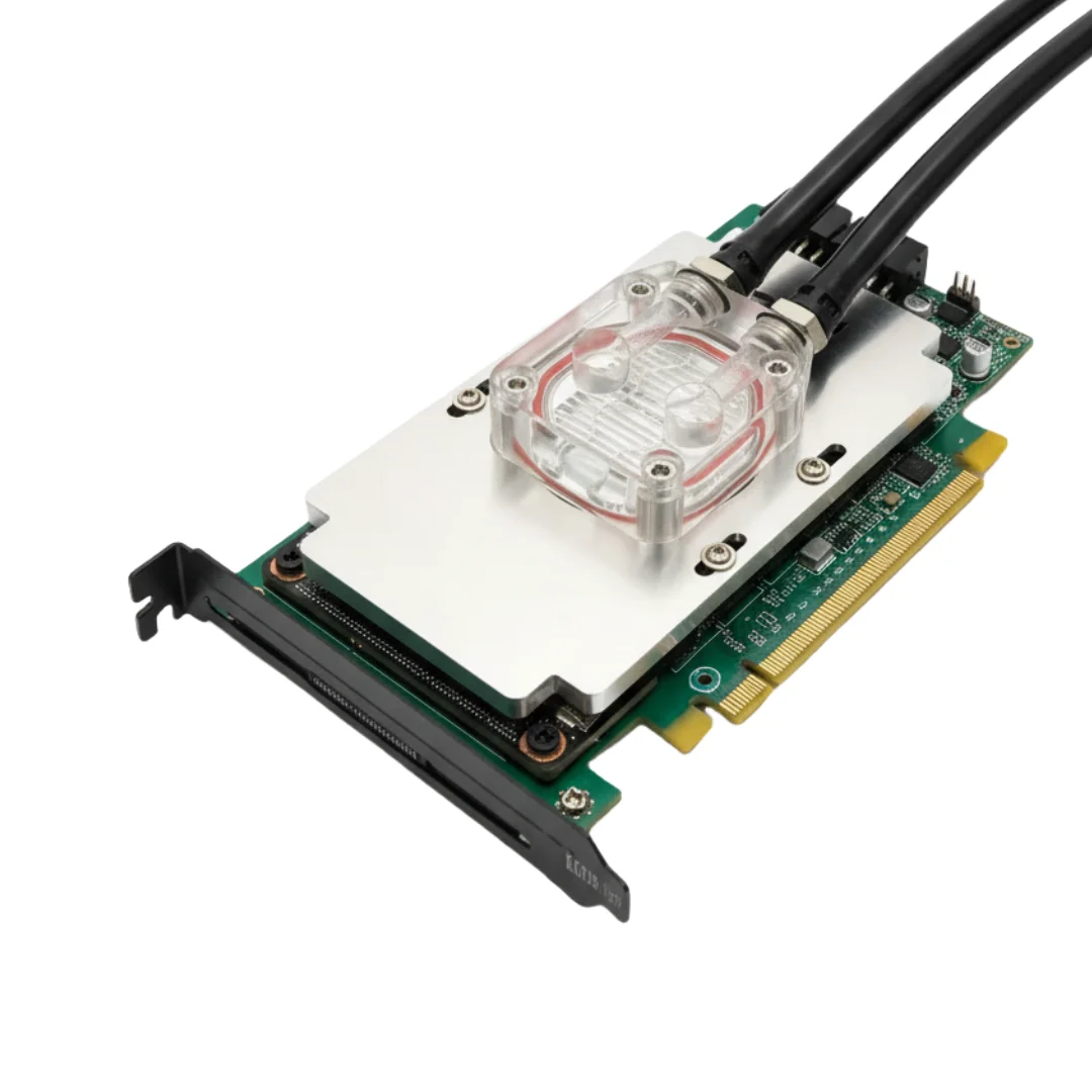쿨러 냉각 블록 퍼플 코퍼 수냉식 GPU 열 방출 플레이트 타워 헤드 Nvidia Tesla V100 PG199 A100-SXM2 300W용 썸네일 2