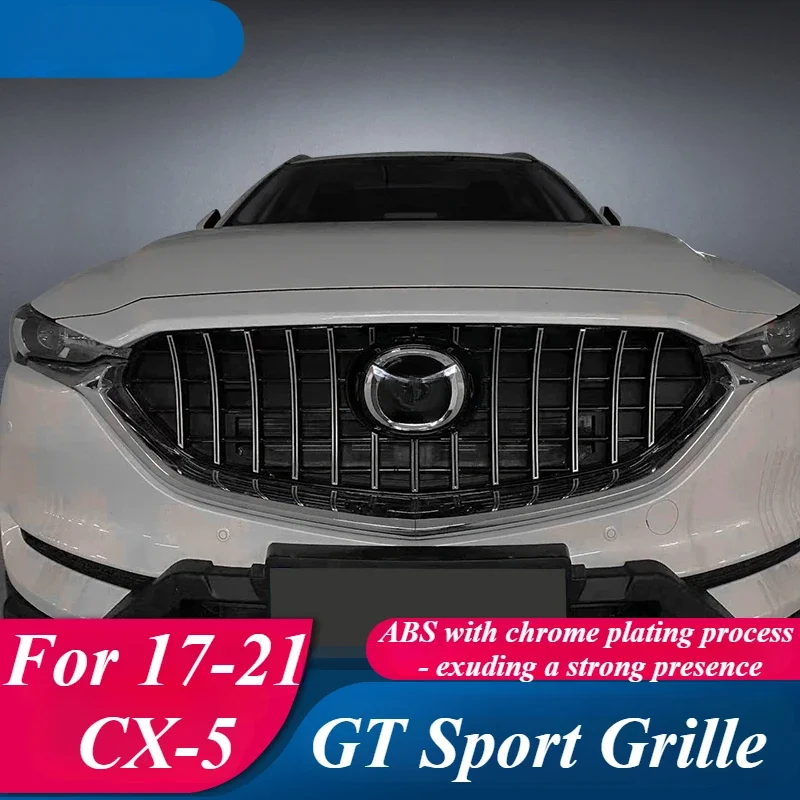 

Front Grille Racing Grill Mesh Starry Sky Grille Full Front Bumper MeshExterior Motification Decorative for Mazda CX-5 2017-2021