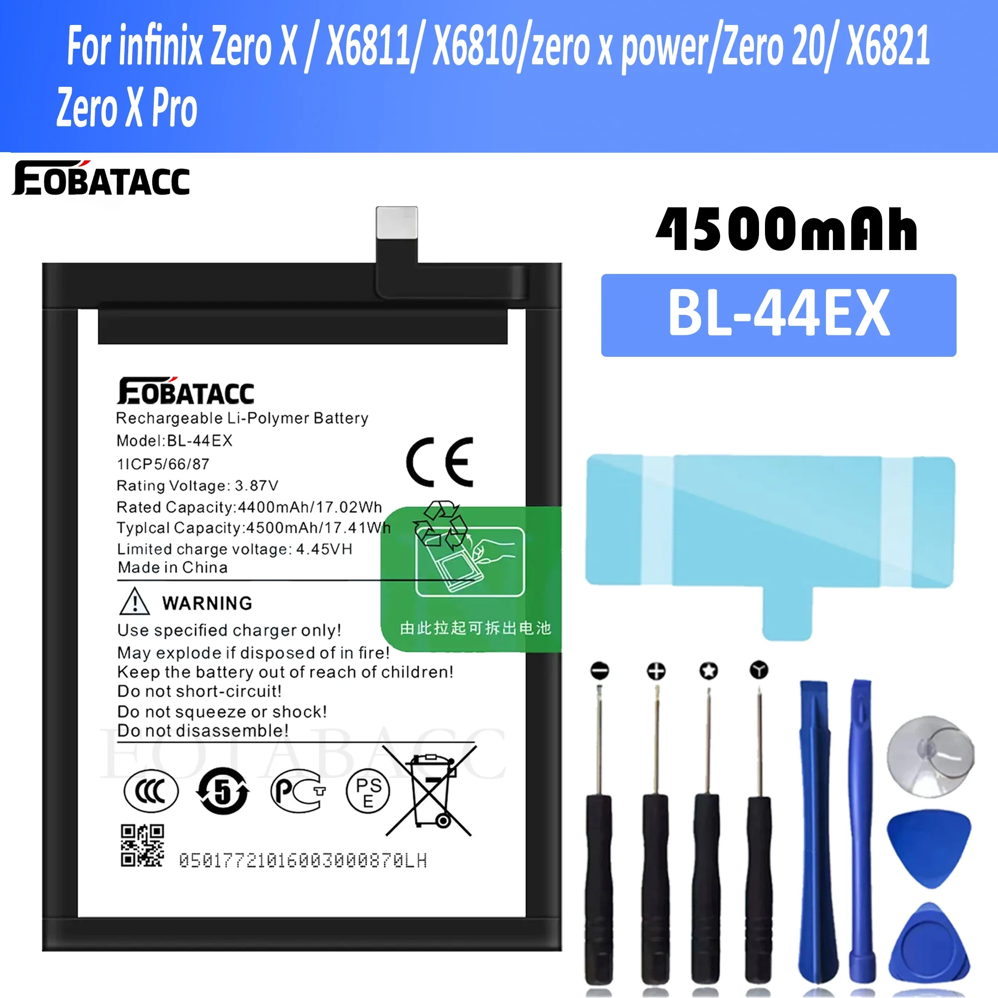 

OTABACC New 100% High Quality BL-44EX Battery For infinix Zero X / X6811/ X6810/Zero X Pro/zero x power/Zero 20/ X6821 mobile ph