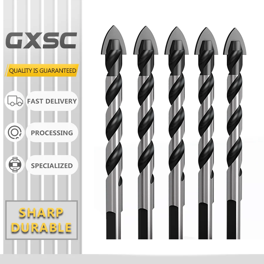 Tile cement wall hole opener drill bit alloy multi-functional twist triangle drill bit quality assurance cost-effective