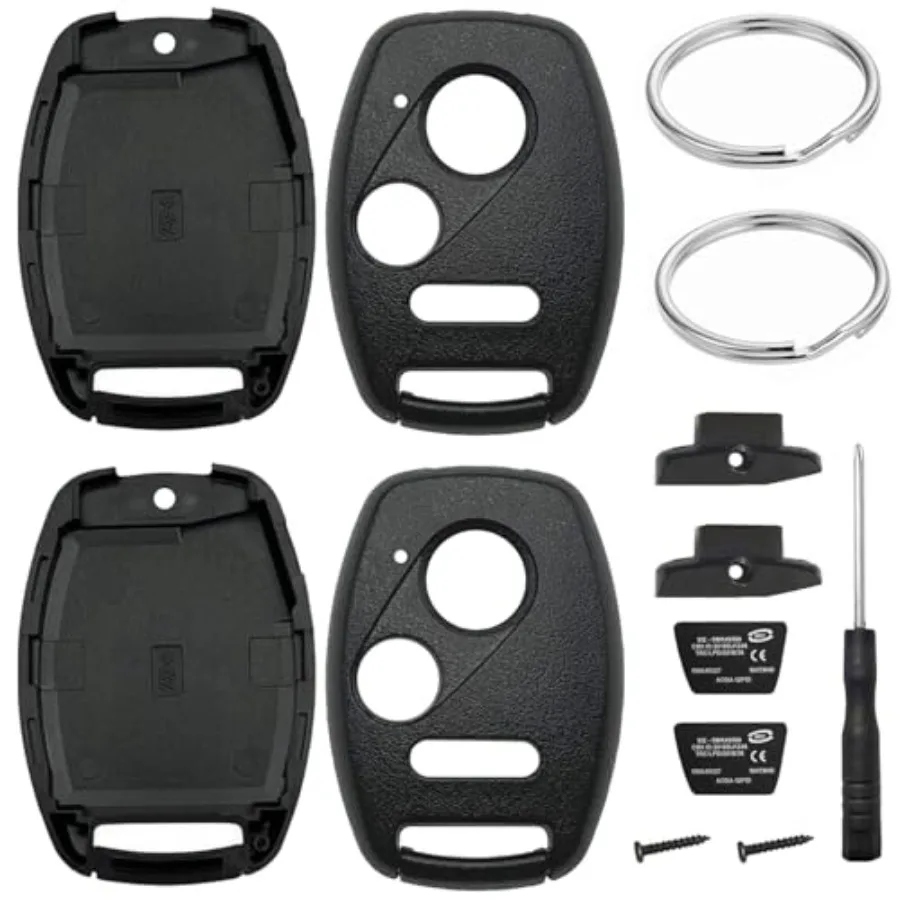 

2 Pack Key Fob Shell Case Replacement for Honda Civic LX Accord Crosstour Coupe CR-V CR-Z Pilot Fit Insight Ridgeline Odyssey 2