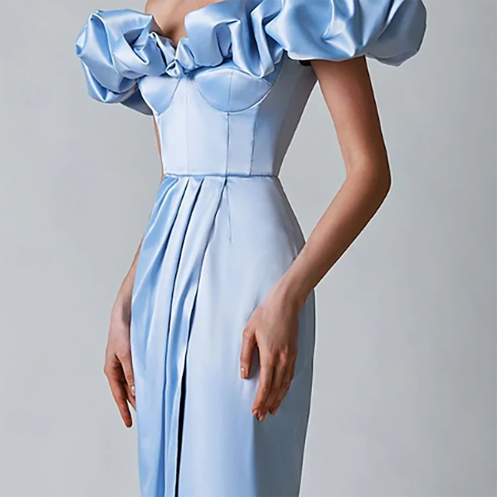 فساتين سهرة كلاسيكية بدون أكتاف متدرجة مستقيمة لحفلات أعياد الميلاد مخصصة