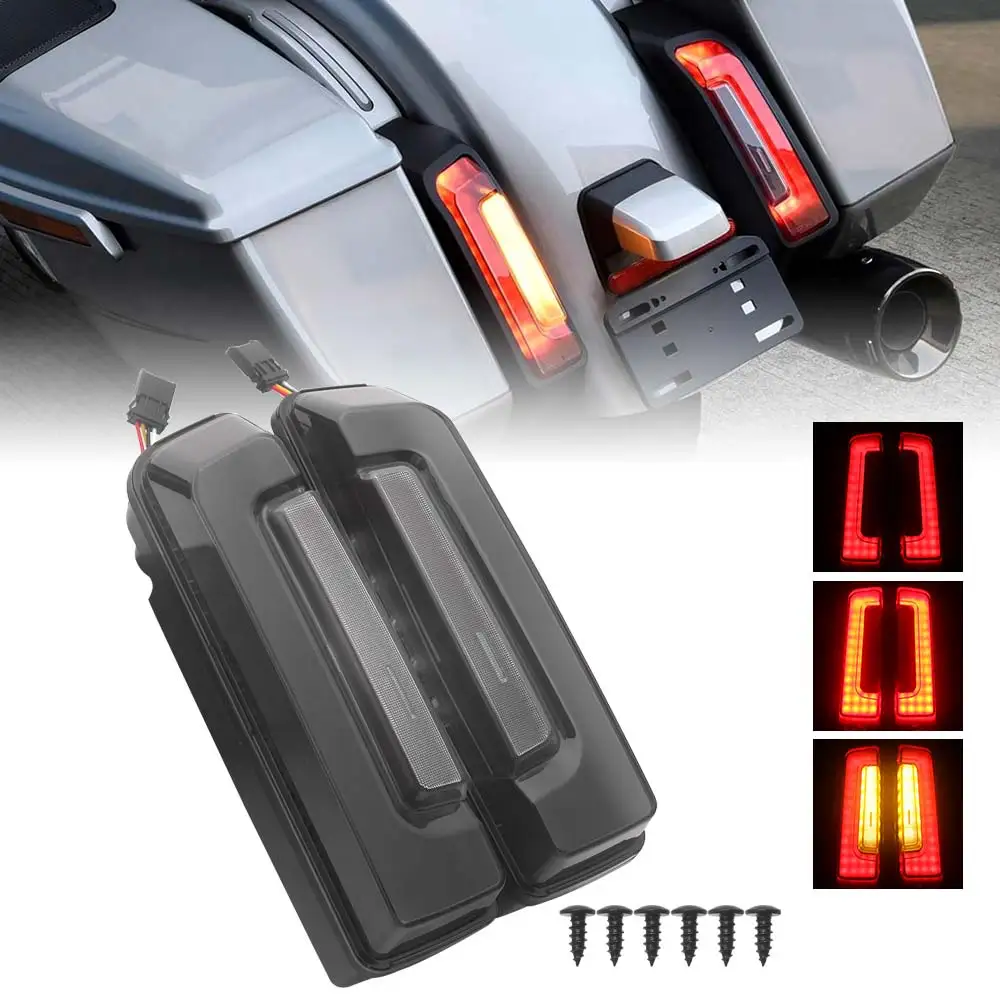 

Fits For Harley Touring Road Glide Street Glide 2023-2026 Motorcycle LED Saddlebag Tail Lights