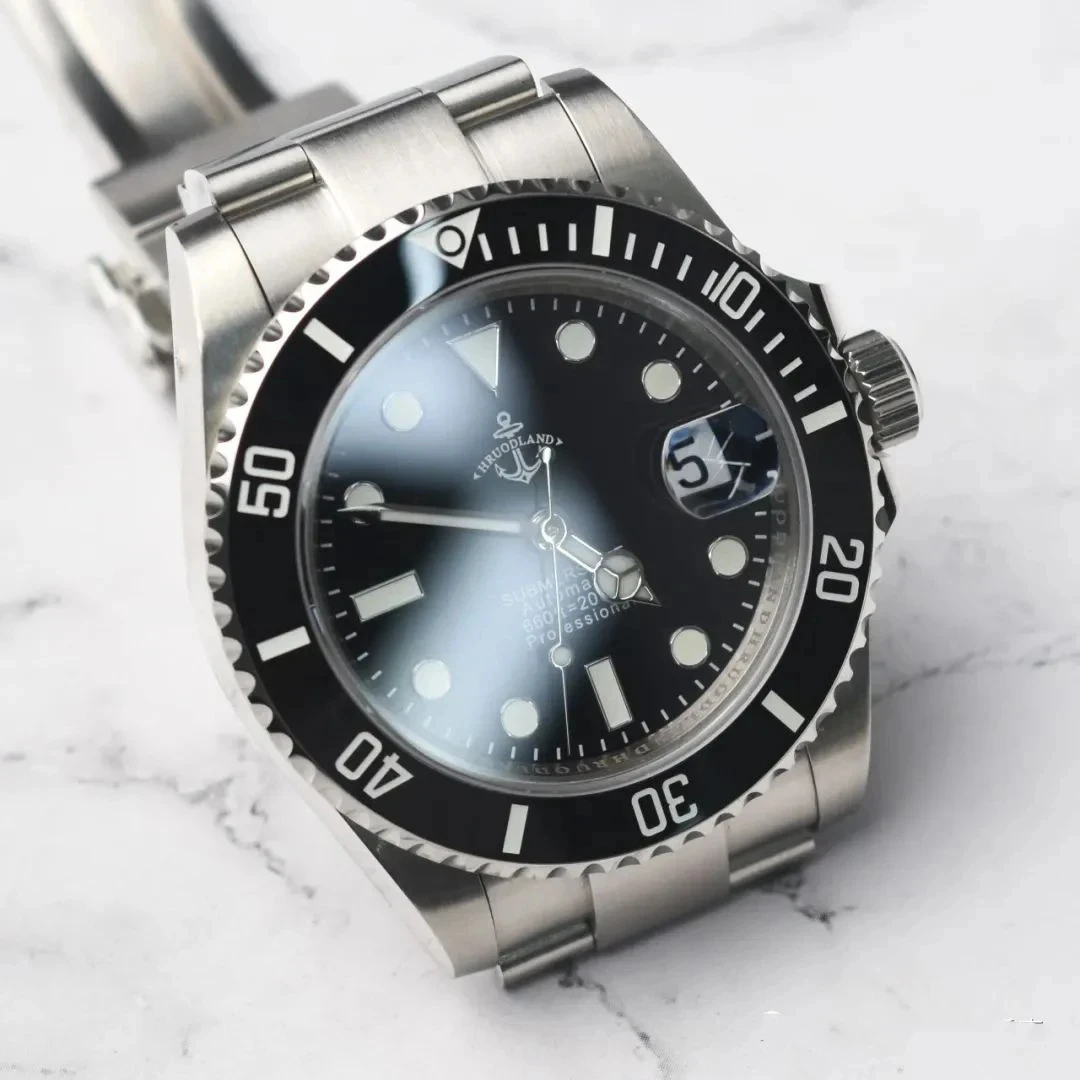 

Hruodland 2025 new classic PT5000 automatic mechanical men's watch sapphire glass stainless steel 20 bar waterproof reloj hombre