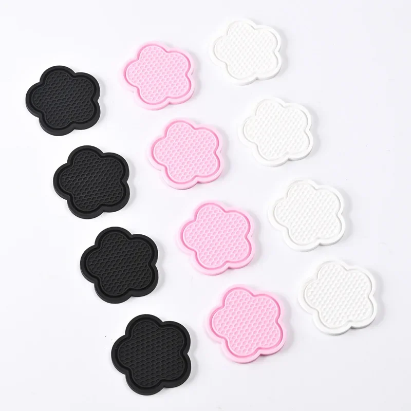 2PCS Car Cup Coaster Flower Shaped Silicone Waterproof Non-Slip Sift-Proof Spill Saucer Auto Interior Anti-skid Cup Holders