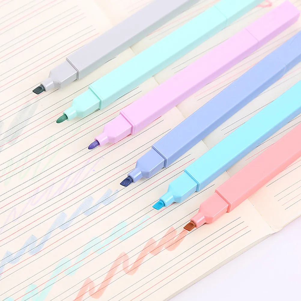 

12Pcs Vibrant Colorful Highlighter Pens Eye Protection Fluorescent Markers for Students School Office Journaling Color Coding