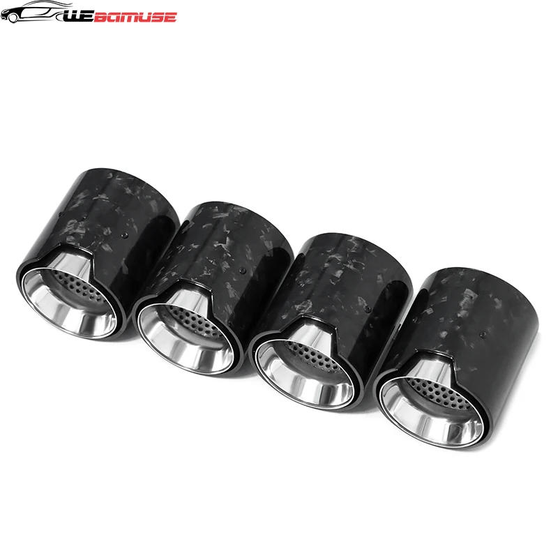 4 PCS Exhaust Tailpipe For BMW M2 F87 M3 F80 M4 F82 F83 Upgrade M Performance Carbon Fiber Exhaust Tip Muffler Exhaust System